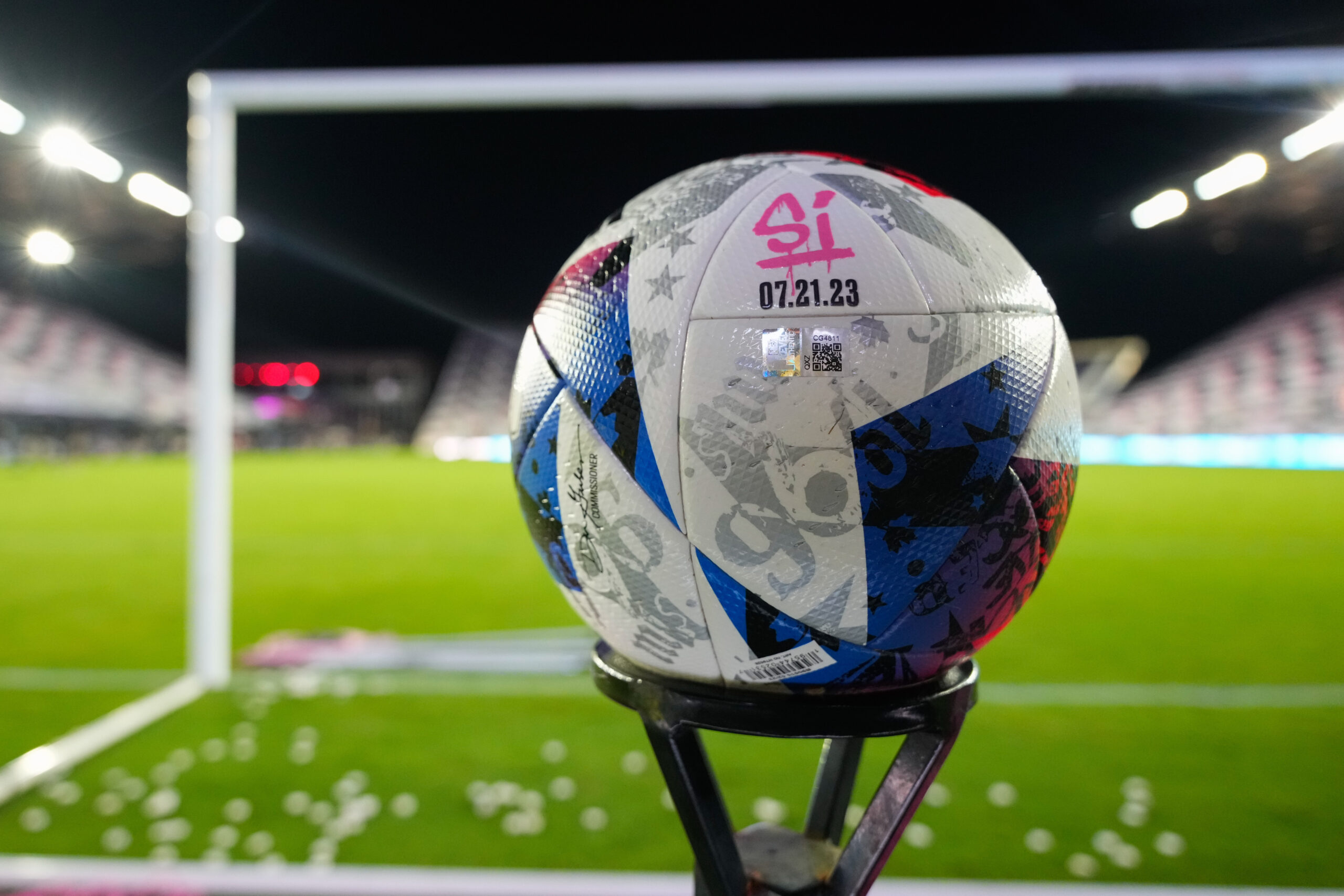 With this ball, #10 Lionel Messi scored his first-ever goal in his first-ever match with Inter Miami CF and MLS.